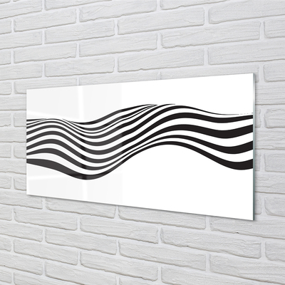 Skleněný panel Zebra pruhy vlna