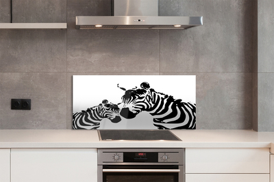 Skleněný panel malované zebra