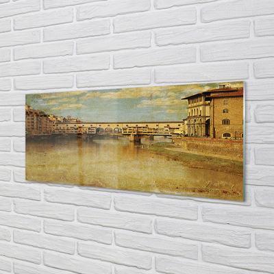 Skleněný panel Italy River Mosty budovy
