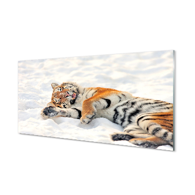 Skleněný panel Tiger winter