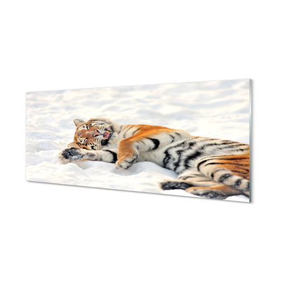 Skleněný panel Tiger winter