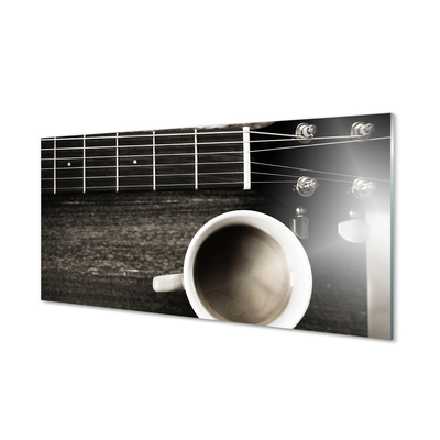 Skleněný panel coffee kytara