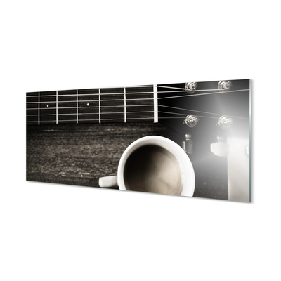 Skleněný panel coffee kytara