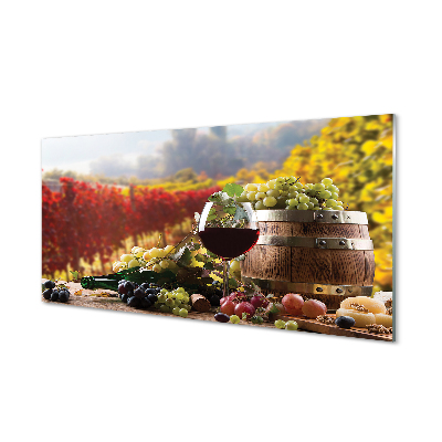 Skleněný panel Podzimu sklenice na víno
