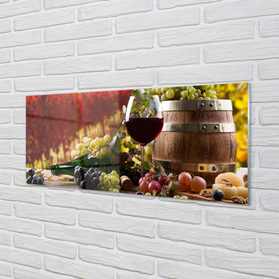 Skleněný panel Podzimu sklenice na víno