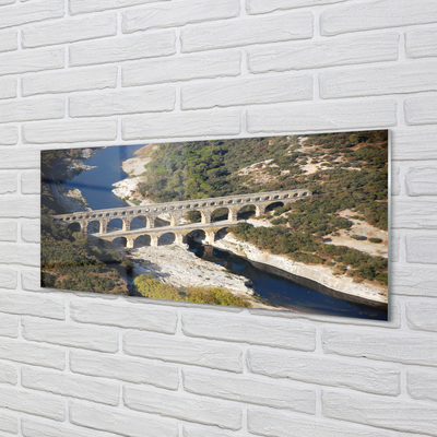Skleněný panel řeka Řím Akvadukty