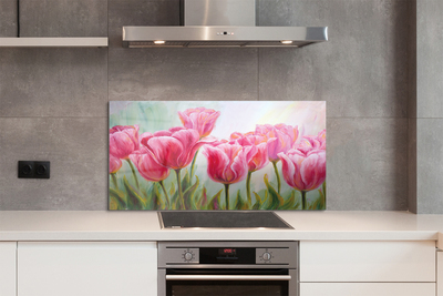 Skleněný panel tulipány obrázek