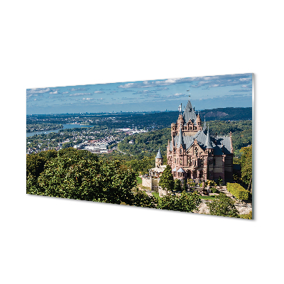 Skleněný panel Německo Panorama městského hradu