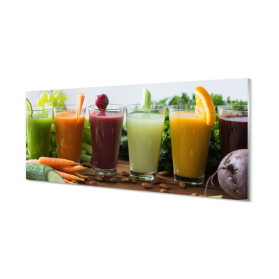 Skleněný panel Zeleninové, ovocné koktejly