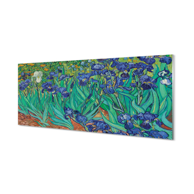 Skleněný panel Umění květiny duhovky