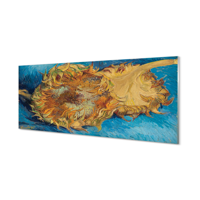 Skleněný panel Umění květiny slunečnice