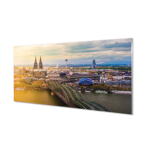 Skleněný panel Německo panorama říční mosty