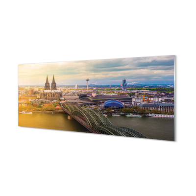 Skleněný panel Německo panorama říční mosty