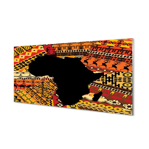 Skleněný panel mapa vzory