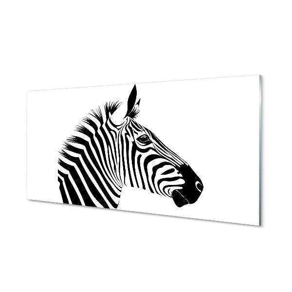 Skleněný panel Ilustrace zebra
