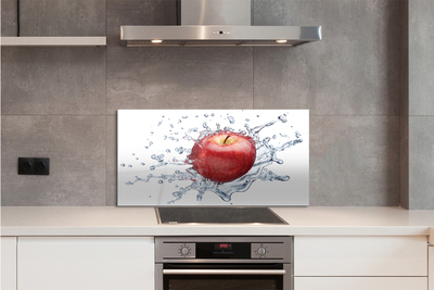 Skleněný panel Červené jablko ve vodě