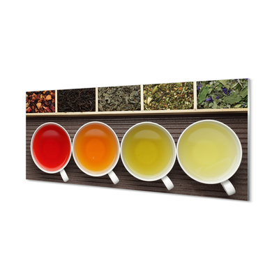 Skleněný panel čaje byliny
