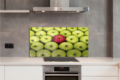 Skleněný panel Zelená a červená jablka