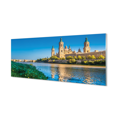 Skleněný panel Španělsko Katedrála řeky