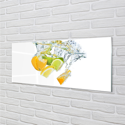 Skleněný panel voda citrus