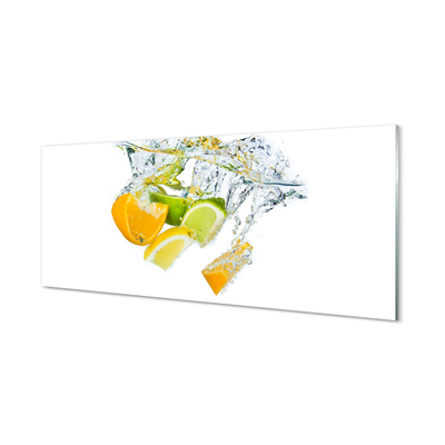 Skleněný panel voda citrus