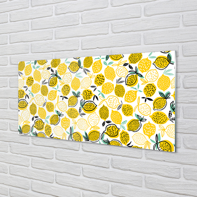 Skleněný panel citróny