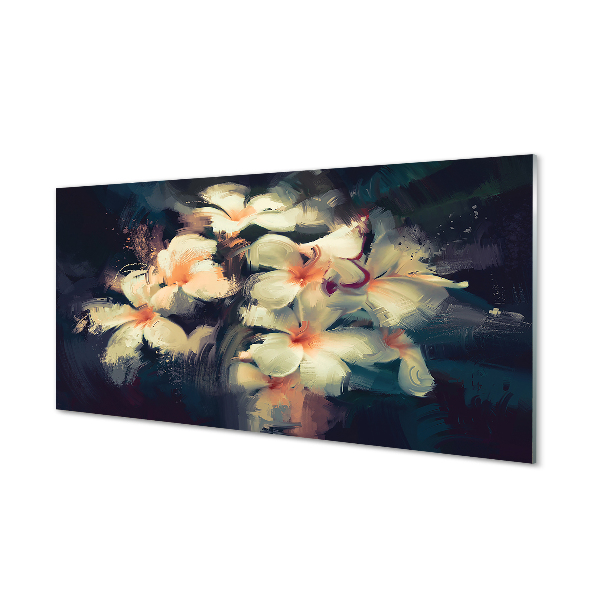 Skleněný panel Obraz květin