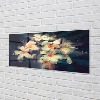 Skleněný panel Obraz květin