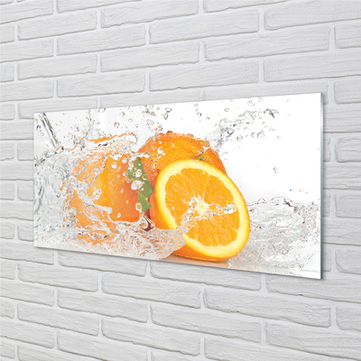 Skleněný panel Pomeranče ve vodě