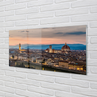 Skleněný panel Italy Panorama katedrála hory