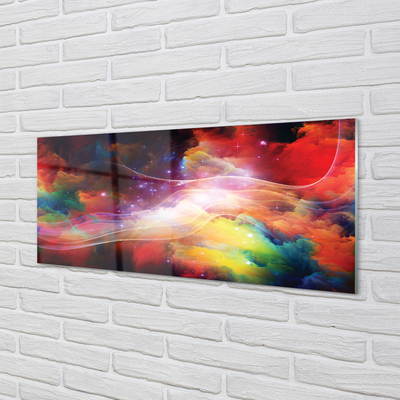 Skleněný panel Fraktály abstraktní vlna