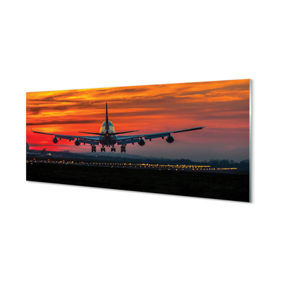 Skleněný panel West mraky letadla