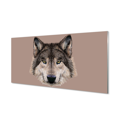 Skleněný panel malované vlk