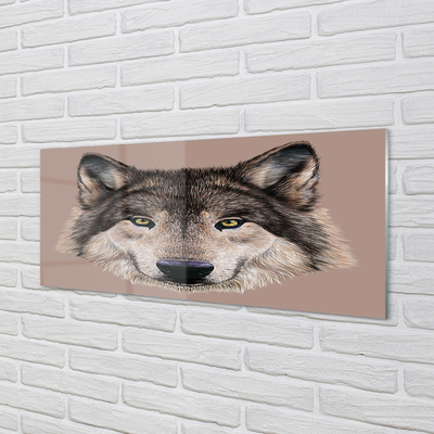 Skleněný panel malované vlk
