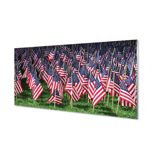 Skleněný panel Usa vlajky
