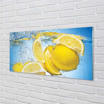 Skleněný panel Lemon ve vodě