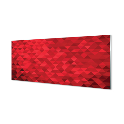 Skleněný panel Červené vzor trojúhelníky