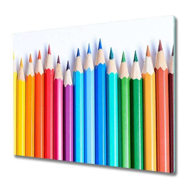 Skleněná krájecí deska Barevné tužky
