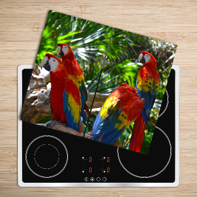 Skleněná krájecí deska Papoušky papoušků