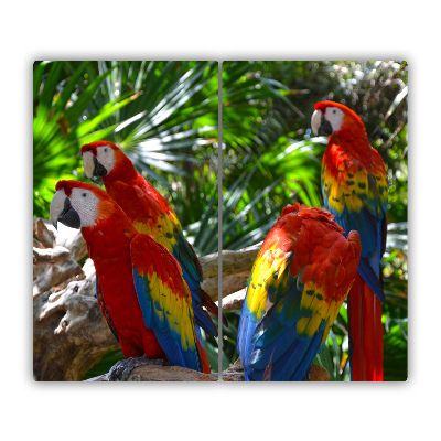 Skleněná krájecí deska Papoušky papoušků