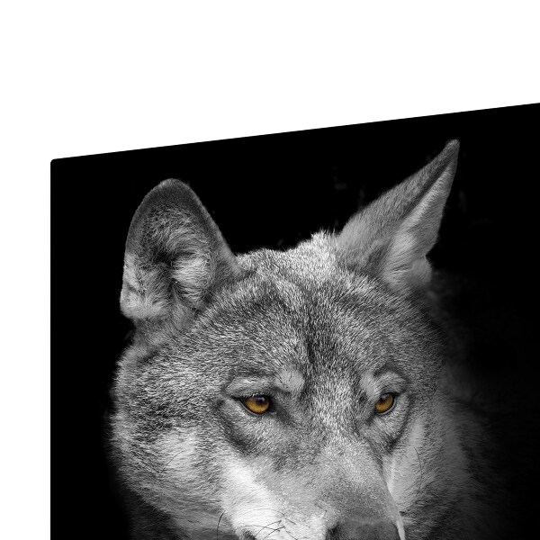 Skleněná krájecí deska vlk