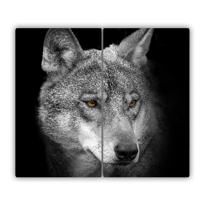 Skleněná krájecí deska vlk