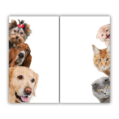 Skleněná krájecí deska Psi a kočky