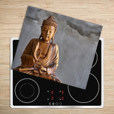 Skleněná krájecí deska Dřevěný buddha