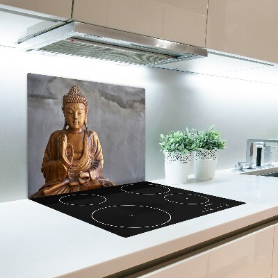 Skleněná krájecí deska Dřevěný buddha