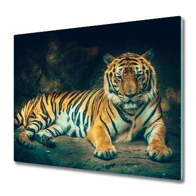 Skleněná krájecí deska Tiger v jeskyni