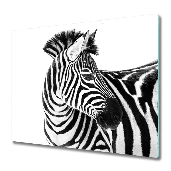 Skleněná krájecí deska Zebra ve sněhu