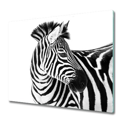 Skleněná krájecí deska Zebra ve sněhu