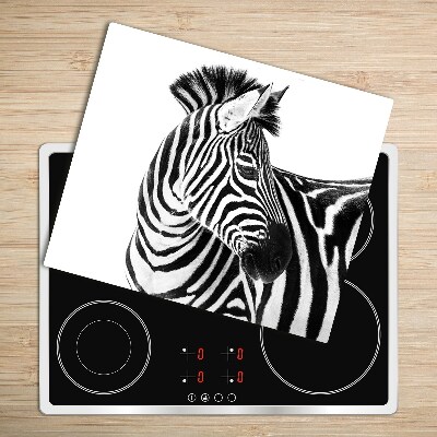 Skleněná krájecí deska Zebra ve sněhu