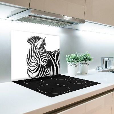 Skleněná krájecí deska Zebra ve sněhu